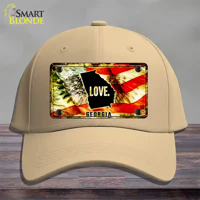 Georgia Love Novelty License Plate Hat Cotton / Khaki