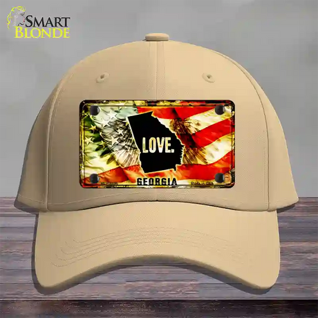 Georgia Love Novelty License Plate Hat Cotton / Khaki