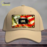 Kansas Love Novelty License Plate Hat Cotton / Khaki