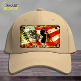 New Jersey Love Novelty License Plate Hat Cotton / Khaki