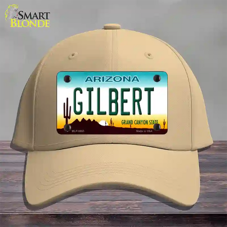 Gilbert Arizona Novelty License Plate Hat Cotton / Khaki