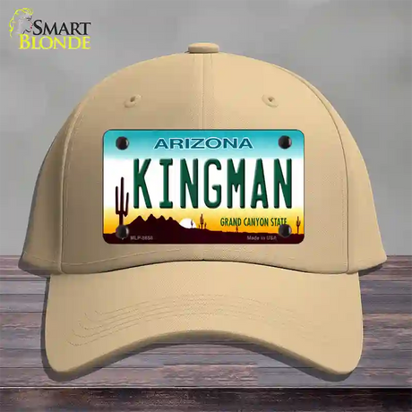 Kingman Arizona Novelty License Plate Hat Cotton / Khaki