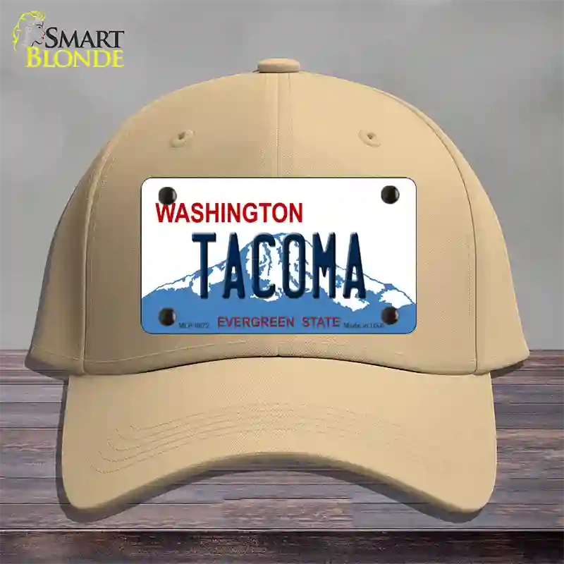 Tacoma Washington Novelty License Plate Hat Cotton / Khaki