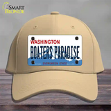 Boaters Paradise Washington Novelty License Plate Hat Cotton / Khaki