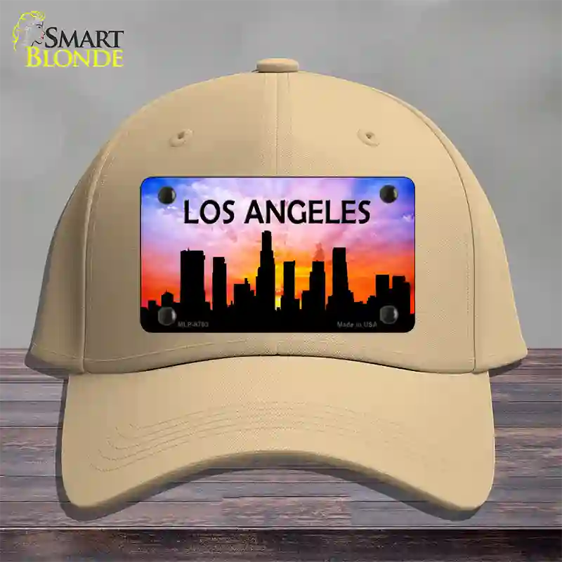 Los Angeles Silhouette Novelty License Plate Hat Cotton / Khaki