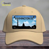 Washington DC Silhouette Novelty License Plate Hat Cotton / Khaki