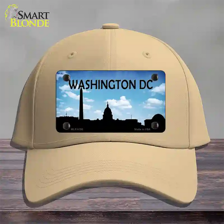 Washington DC Silhouette Novelty License Plate Hat Cotton / Khaki