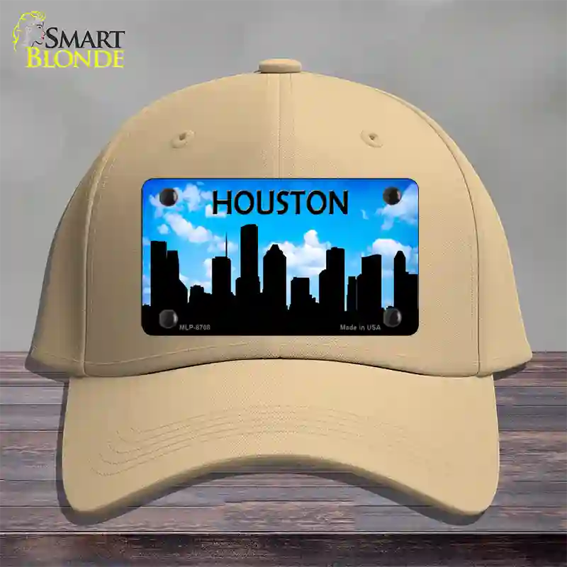 Houston Silhouette Novelty License Plate Hat Cotton / Khaki