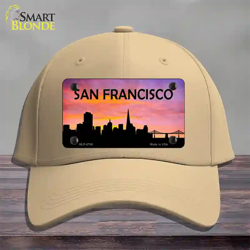 San Francisco Silhouette Novelty License Plate Hat Cotton / Khaki