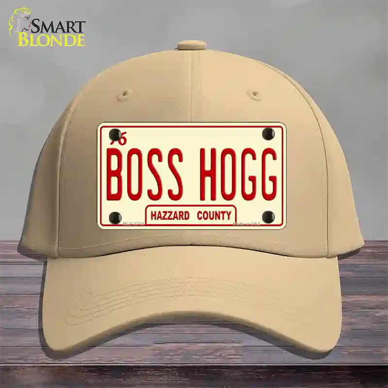 Boss Hogg Hazzard County Novelty License Plate Hat Cotton / Khaki