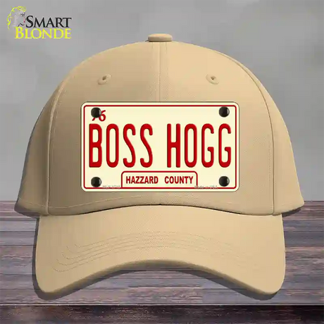 Boss Hogg Hazzard County Novelty License Plate Hat Cotton / Khaki