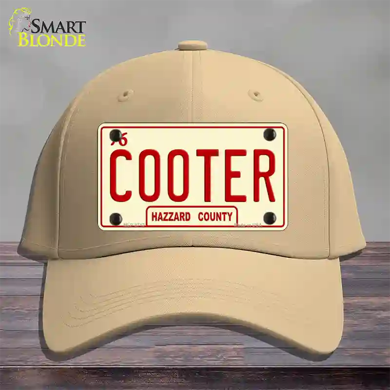 Cooter Novelty License Plate Hat Cotton / Khaki