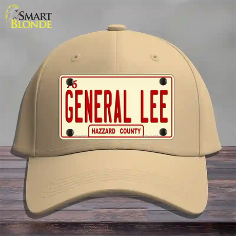 General Lee Hazzard County Novelty License Plate Hat Cotton / Khaki