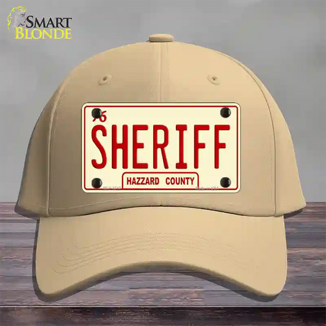 Sheriff Novelty License Plate Hat Cotton / Khaki