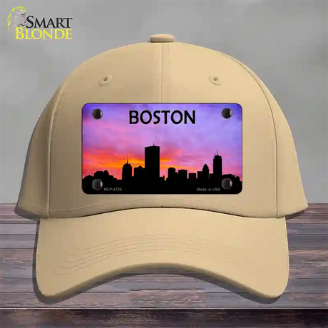 Boston Silhouette Novelty License Plate Hat Cotton / Khaki