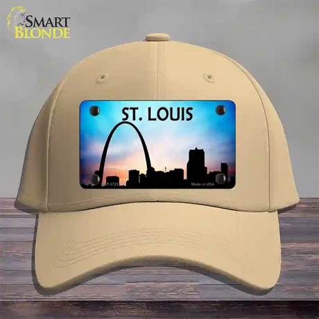 St Louis Silhouette Novelty License Plate Hat Cotton / Khaki