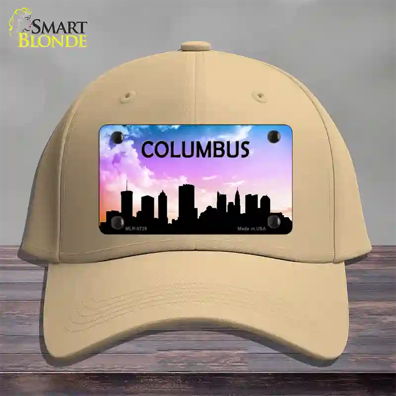 Columbus Silhouette Novelty License Plate Hat Cotton / Khaki