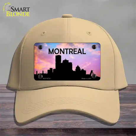 Montreal Silhouette Novelty License Plate Hat Cotton / Khaki