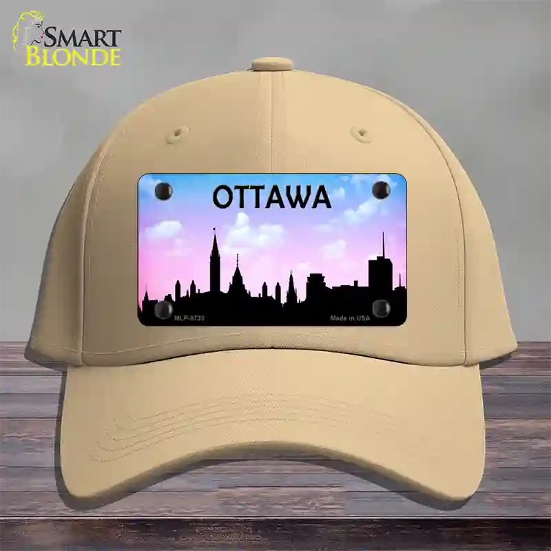 Ottawa Silhouette Novelty License Plate Hat Cotton / Khaki