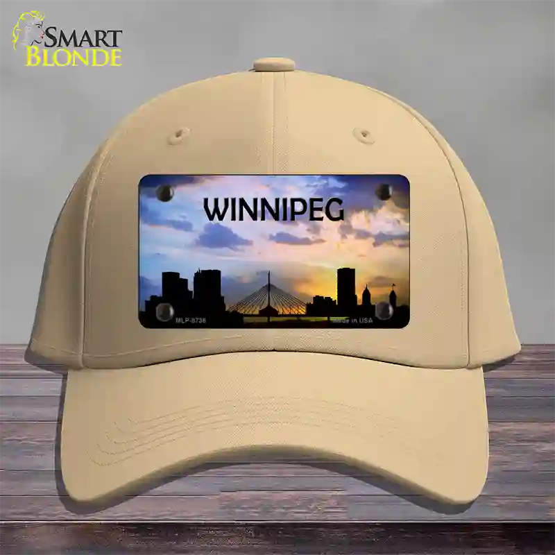 Winnipeg Silhouette Novelty License Plate Hat Cotton / Khaki