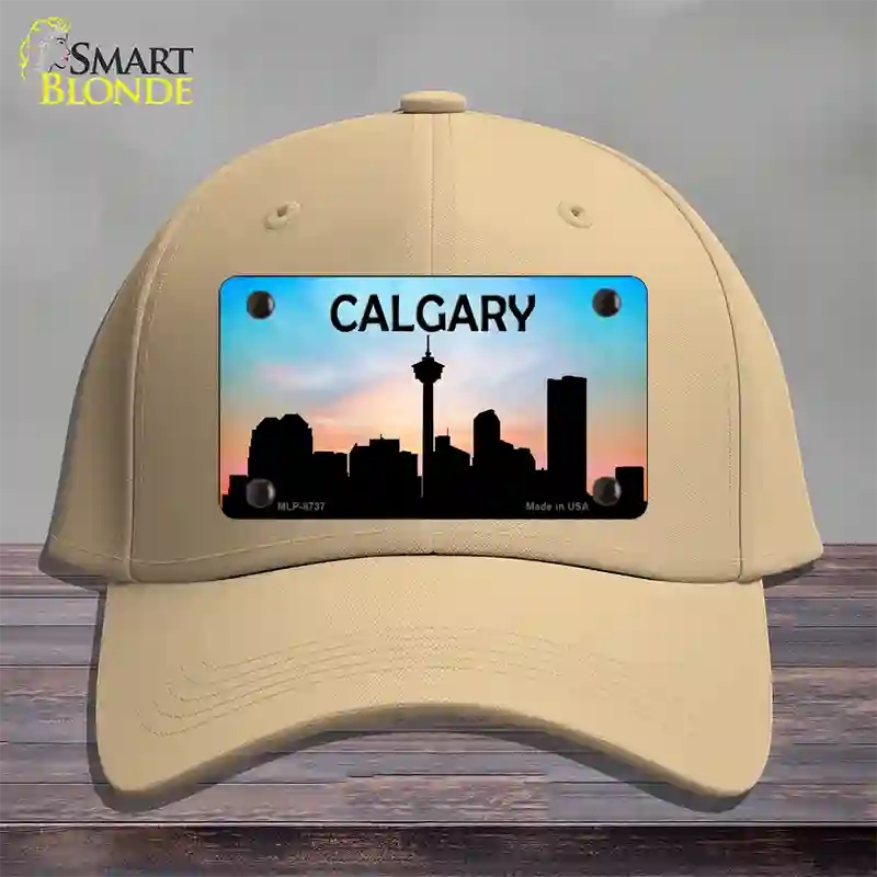 Calgary Silhouette Novelty License Plate Hat Cotton / Khaki