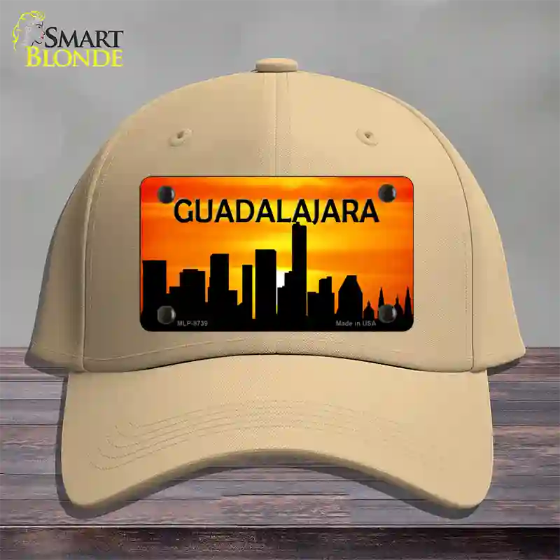 Guadalajara Silhouette Novelty License Plate Hat Cotton / Khaki