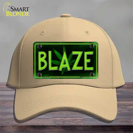 Blaze Novelty License Plate Hat Cotton / Khaki