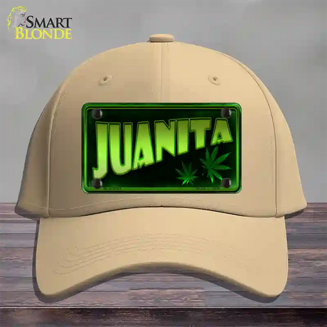 Juanita Novelty License Plate Hat Cotton / Khaki