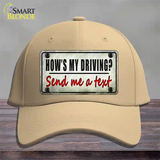 Send Me A Text Novelty License Plate Hat Cotton / Khaki