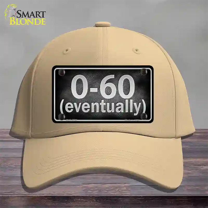 0 To 60 Novelty License Plate Hat Cotton / Khaki