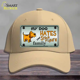 My Dog Hates Novelty License Plate Hat Cotton / Khaki