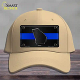 Georgia Thin Blue Line Novelty License Plate Hat Cotton / Khaki