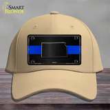 Kansas Thin Blue Line Novelty License Plate Hat Cotton / Khaki