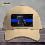 Louisiana Thin Blue Line Novelty License Plate Hat Cotton / Khaki