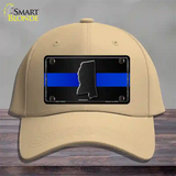 Mississippi Thin Blue Line Novelty License Plate Hat Cotton / Khaki