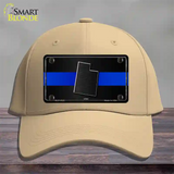 Utah Thin Blue Line Novelty License Plate Hat Cotton / Khaki