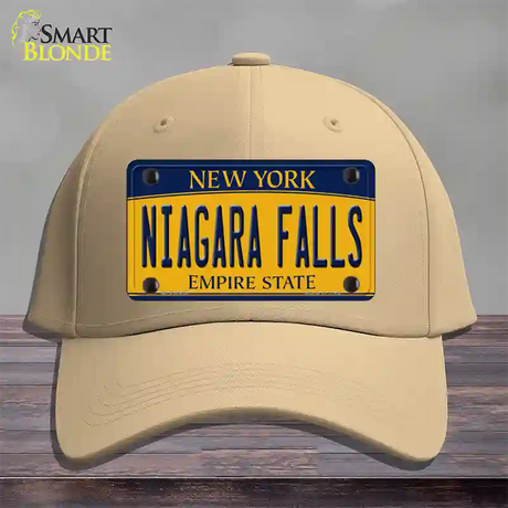 Niagara Falls New York Novelty License Plate Hat Cotton / Khaki