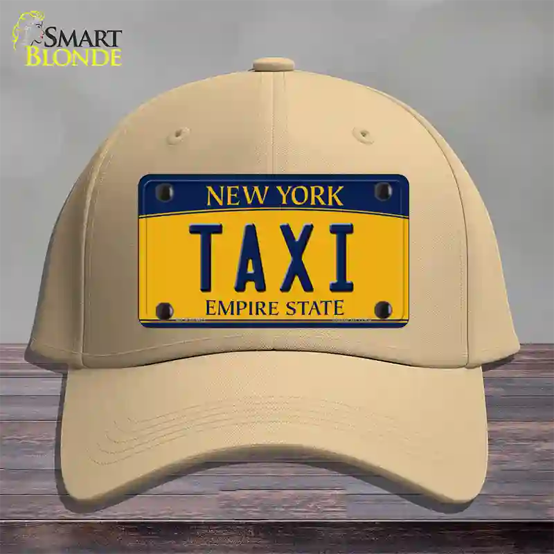 Taxi New York Novelty License Plate Hat Cotton / Khaki