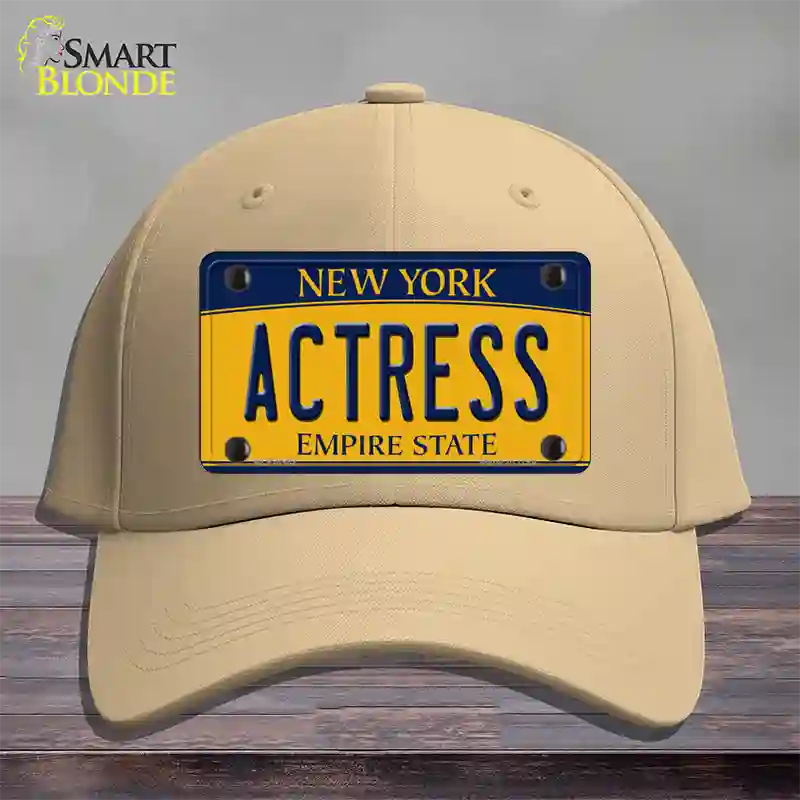 Actress New York Novelty License Plate Hat Cotton / Khaki