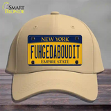 Fuhgedaboudit New York Novelty License Plate Hat Cotton / Khaki