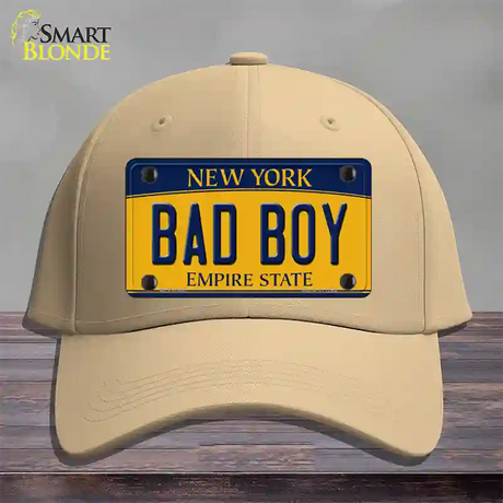 Bad Boy New York Novelty License Plate Hat Cotton / Khaki