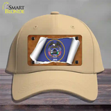 Utah Flag Scroll Novelty License Plate Hat Cotton / Khaki