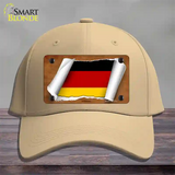 Germany Flag Scroll Novelty License Plate Hat Cotton / Khaki