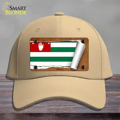 Abkhazia Flag Scroll Novelty License Plate Hat Cotton / Khaki