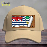 British Indian Ocean Flag Scroll Novelty License Plate Hat Cotton / Khaki