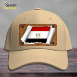 Egypt Flag Scroll Novelty License Plate Hat Cotton / Khaki