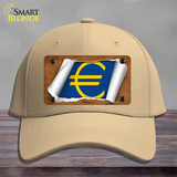 Euro Flag Scroll Novelty License Plate Hat Cotton / Khaki