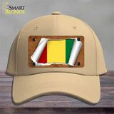 Guinea Flag Scroll Novelty License Plate Hat Cotton / Khaki