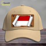 Indonesia Flag Scroll Novelty License Plate Hat Cotton / Khaki