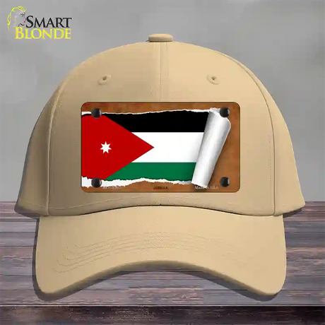 Jordan Flag Scroll Novelty License Plate Hat Cotton / Khaki